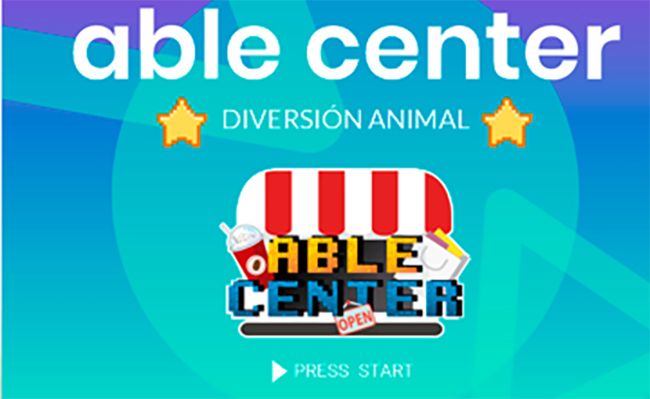 Imagen de la pantalla inicial del videojuego 'Able Center'
