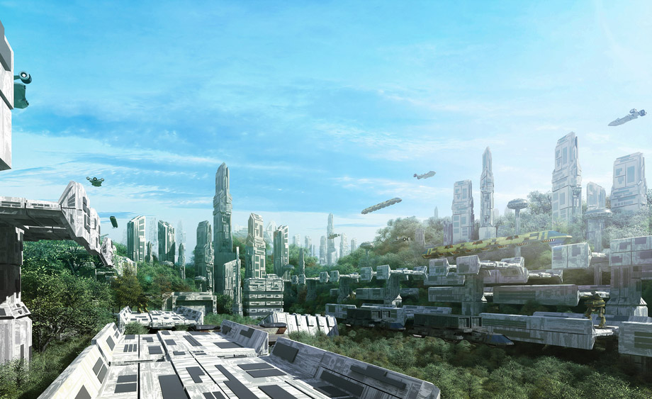 Imagen que representa a una ciudad del futuro