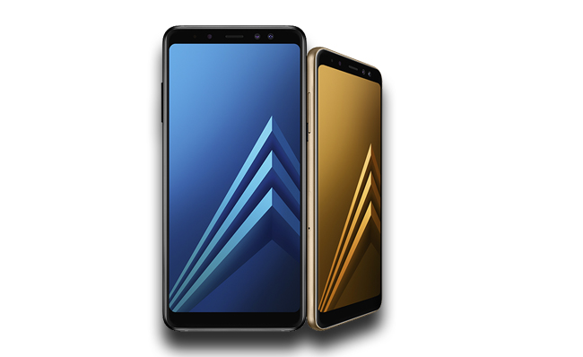 Imagen de los modelos Galaxy A8 y A8+ de Samsung
