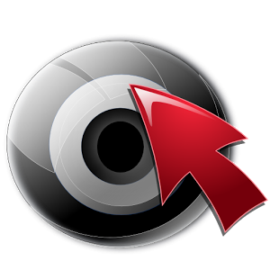 Logo de EVA Facial Mouse en el que aparece una webcam y un cursor.