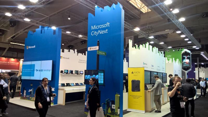 Imagen del stand de Microsoft en Smart City Expo 2017