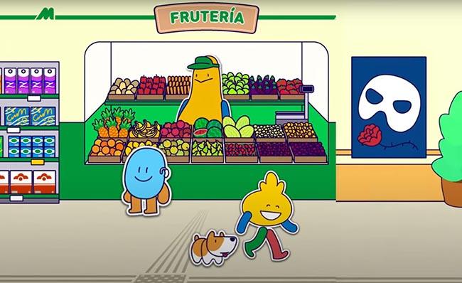 Captura del videojuego ONCITY en la que el personaje está en un supermercado