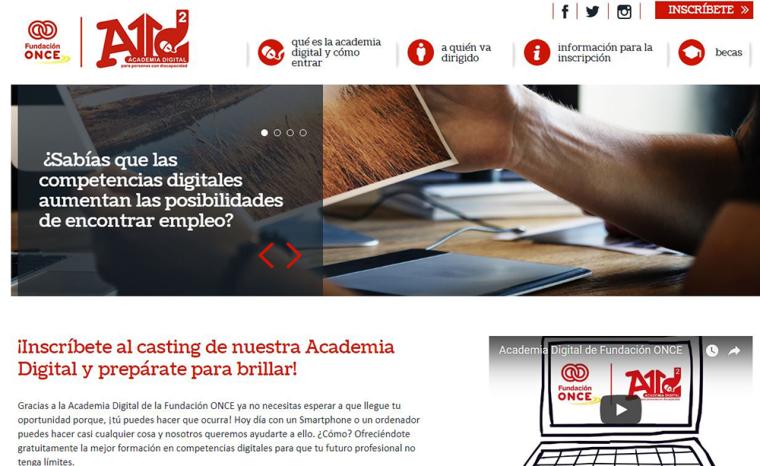 Pantallazo de la web de la Academia Digital