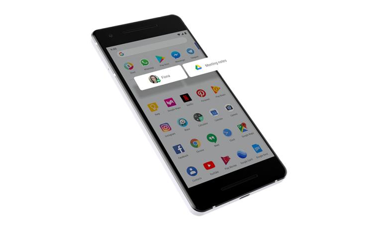 Imagen de un tel&eacute;fono m&oacute;vil utilizando Android 9 Pie