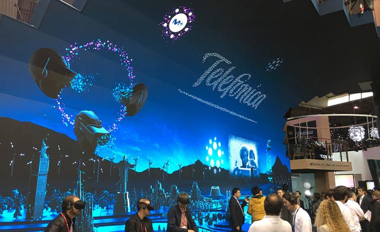 Imagen del stand de Telef&oacute;nica en el Mobile World Congress de Barcelona
