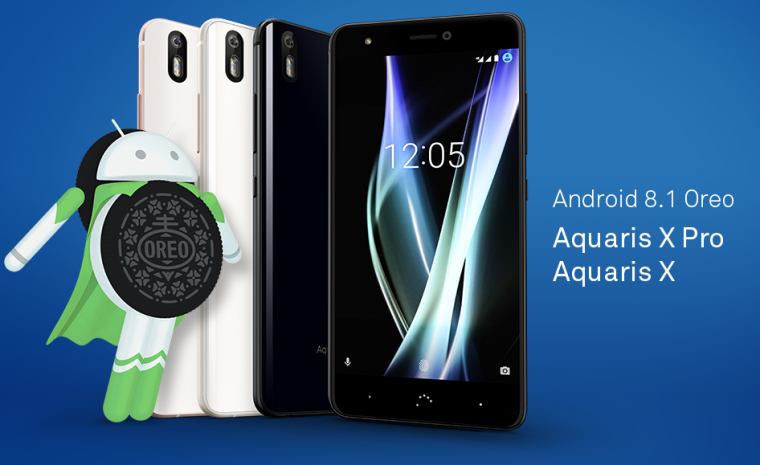 Infograf&iacute;a con una imagen de los terminales actualizados a Oreo 8.1