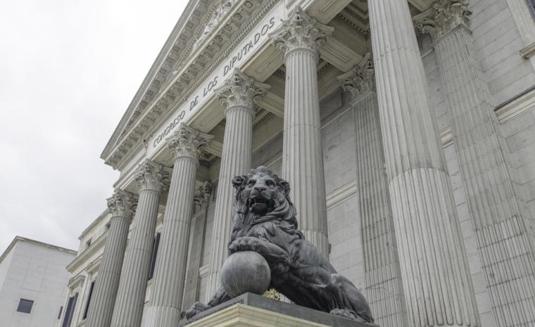 Imagen de la fachada principal del Congreso de los Diputados