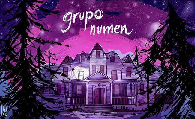 Imagen de la car&aacute;tula del videojuego 'Gone Home' con el nombre de la asociaci&oacute;n Grupo Numen