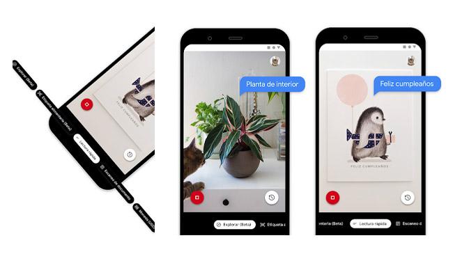 Distintos pantallazos de la aplicaci&oacute;n Lookout en un tel&eacute;fono m&oacute;vil