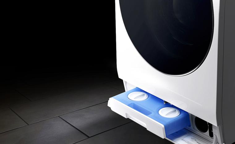 Imagen comercial de la lavadora LG Signature Twin Wash