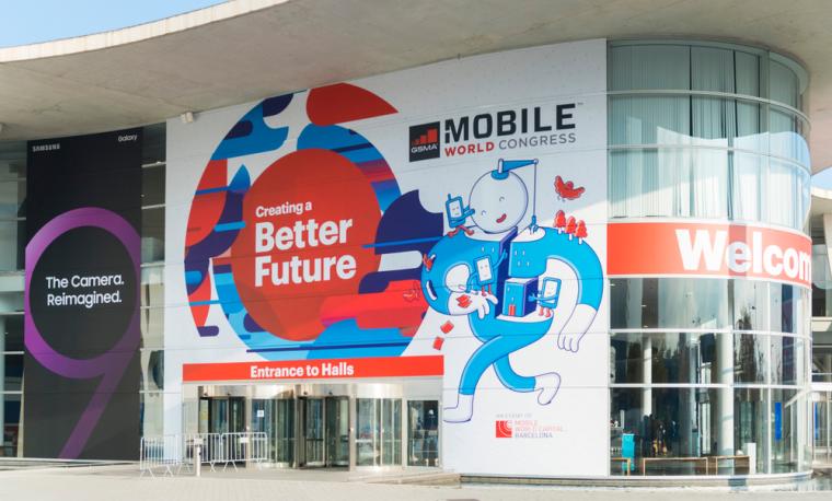 Entrada al Mobile World Congress de Barcelona en su edici&oacute;n de 2018