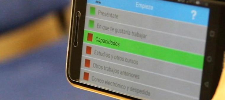 Imagen de un tel&eacute;fono m&oacute;vil utilizando la aplicaci&oacute;n
