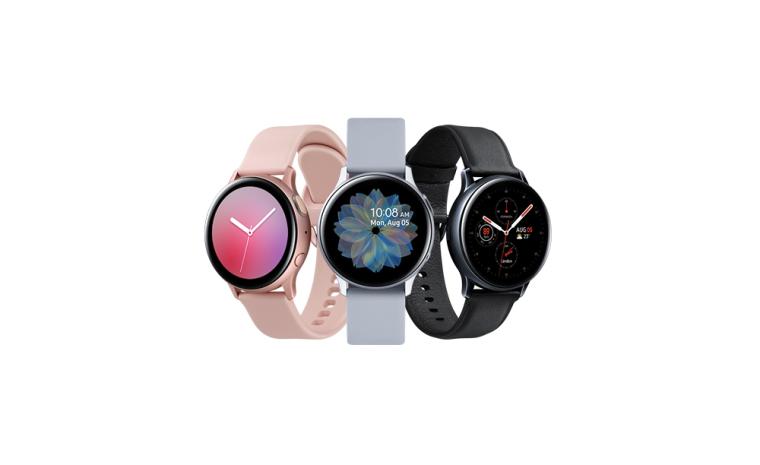 Imagen comercial de varios modelos de Samsung Galaxy Watch Active2