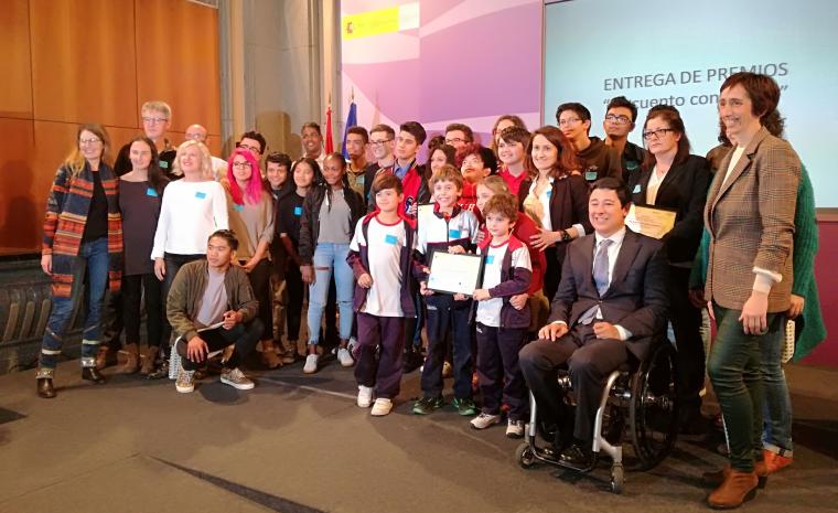 Imagen de la entrega de premios del concurso 'Te cuento con signos'