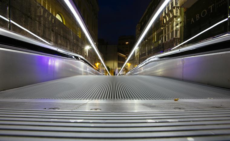 Fotograf&iacute;a del comienzo de una de las rampas premiadas de Thyssenkrupp en Santander