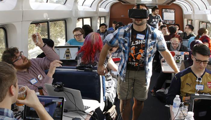 Imagen del interior del Train Jam