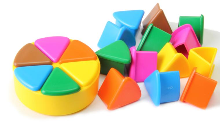 Las fichas del juego tradicional del Trivial
