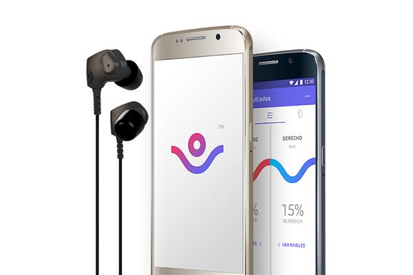 Imagen de smartphones con la aplicaci&oacute;n uSound y unos auriculares