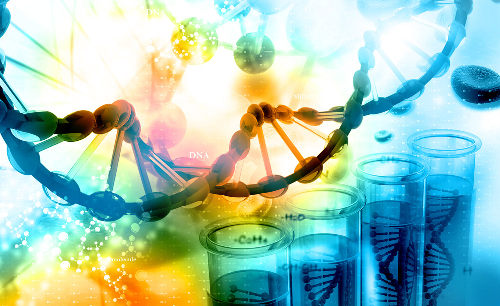 Ilustración que hace referencia a los test genéticos para analizar el ADN