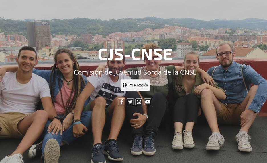 Imagen de la portada de la renovada web de la Comisión de Juventud Sorda de la CNSE