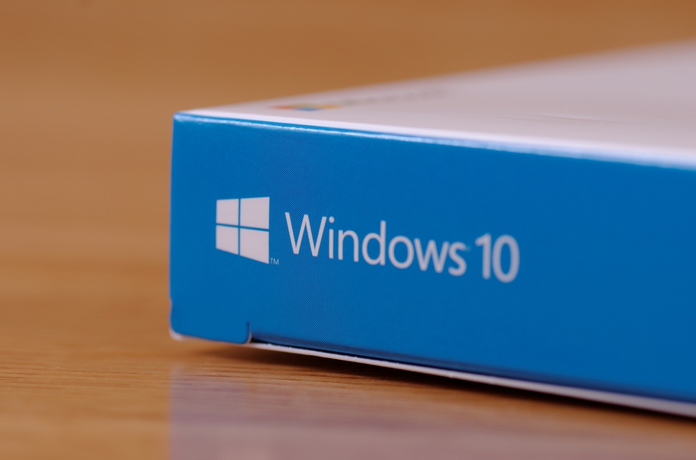 Imagen de una caja de Microsoft Windows 10